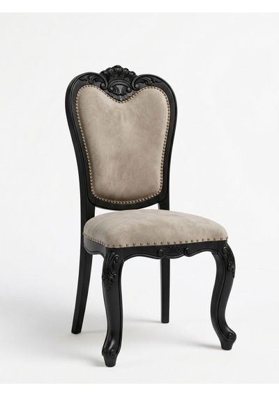 Orsay Klasik Fransız Stil Ahşap Sandalye Siyah