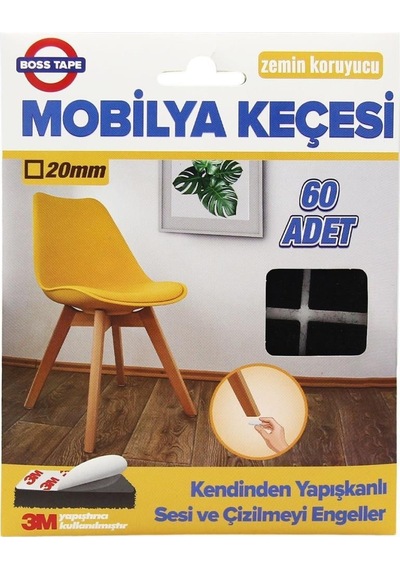 Mobilya Keçesi Sese Ve Çizilmeye Son Yapışkanlı 20Mmx60Ad-Kare