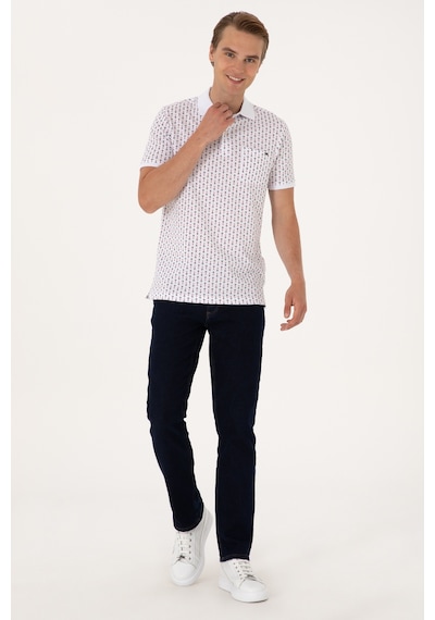 U.S. Polo Assn. Erkek Regular Fit Beyaz Polo Yaka Tişört 50299637-VR013
