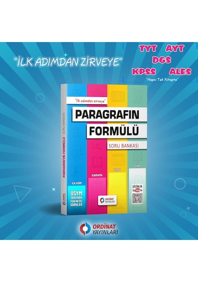 ORDİNAT YAYINLARI PARAGRAFIN FORMÜLÜ SORU BANKASI