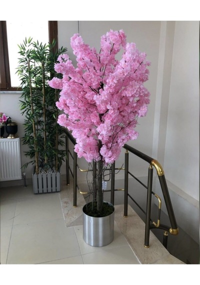 Cihan Çiçekçilik Yapay Ağaç Pudra Pembesi Bahar Dalı 180 Cm Pudra Pembesi