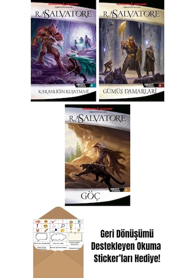 Karanlığın Kuşatması Drizzt Efsanesi 9. Kitap + Gümüş Damarları Drizzt Efsanesi 5. Kitap + Göç Drizzt Efsanesi 3. Kitap