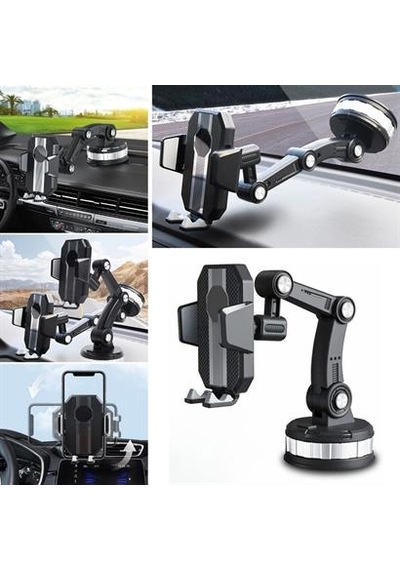 Telefon Tutucu Araç Içi Jel Vantuzlu Cama Takılabilen Güçlü 360 Derece Dönebilen Tutucu
