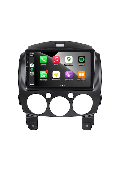 Mazda Mazda 2 Araç Multimedya Android Ekran Carplay Navigasyon Double Teyp 4+64 9" 08-12 Black Blueway