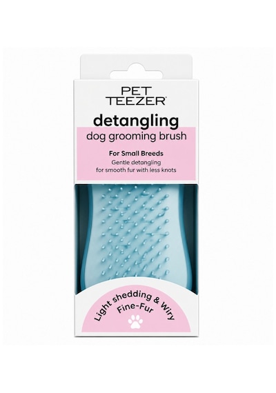 Tangle Teezer Pet Teezer Detangling Dolaşık Açıcı Küçük Irk Köpek Bakım Fırçası 11,7x5 Cm Mavi-turkuaz