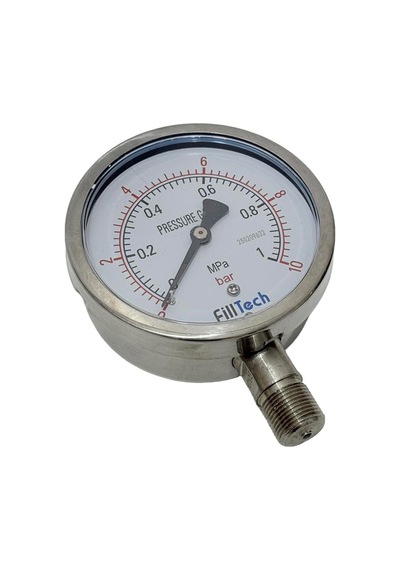 Filltech Manometre Basınç Göstergesi 0-10 Bar 105mm