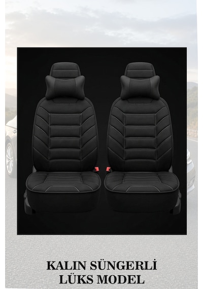 Opel Meriva 2012 Uyumlu Siyah Renk Premium Lüks 2 Adet Minder Ve Yastık