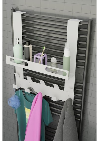 Risingmaber Beyaz Raflı Havlupan Askısı Banyo Petek Askısı Ve Raflı Havlu Askılığı, Banyo Peteği Askılığı Diğer