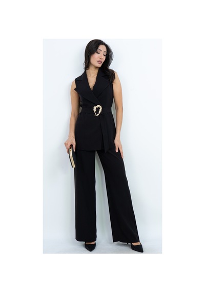 Dorne Moda Özel Koleksiyon Kemer Detaylı Kruvaze Yaka Takım - Düğün - Mezuniyet - Ofis Şıklığı Siyah Siyah Dorne Moda Özel Koleksiyon Kemer Detaylı Kruvaze Yaka Takım - Düğün - Mezuniyet - Ofis Şıklığı Siyah Siyah