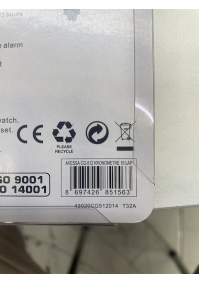 Avessa Cg-512 10 Hafızalı Elektronik Stopwatch Kronometre 10 Lap