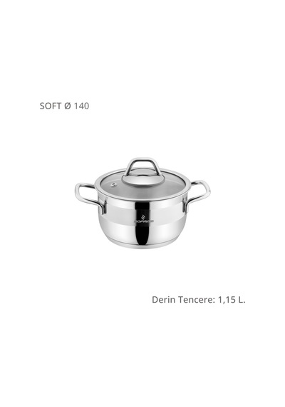 Sofram Soft 14 Cm Derin Tencere - 1,15 Litre Gümüş