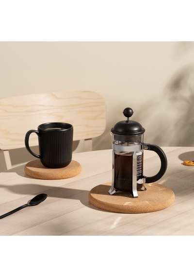 Caffettiera Kahve Presi French Press Sistemi, Kalıcı Paslanmaz Çelik Filtre - 0,35 Litre , Siyah Diğer