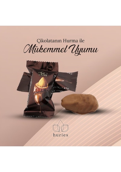 Sütlü Çikolata Kaplı Bademli Hurma 200 Gr