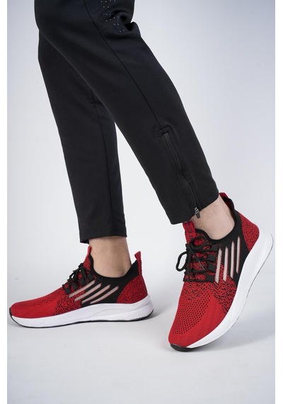 Muggo Ultraboost Unisex Ortopedik Günlük Garantili Yürüyüş Koşu Sneaker Spor Ayakkabı Kırmızı