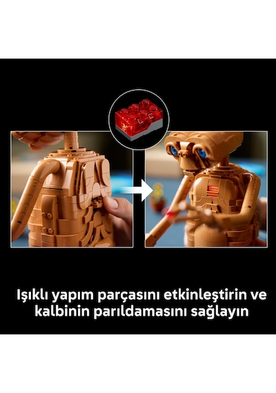 LEGO® Ideas E.T. the Extra-Terrestrial 21370 - Yetişkinler için Işıklı Yapım Parçası İçeren Model Yapım Seti (1226 Parça)