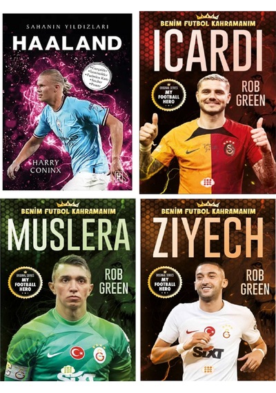 Benim Futbol Kahramanım İcardi - Muslera - Ziyech - Haaland Poster Sticker Futbolcu Kartı Hediyeli