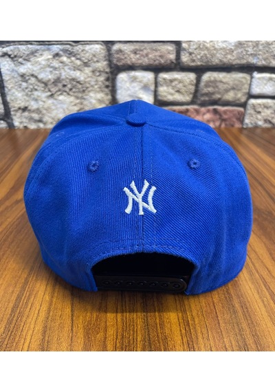 Hamze Ny Newyork Nakışlı Hiphop Snapback Rapper Drip Şapka Cap Saks Mavi