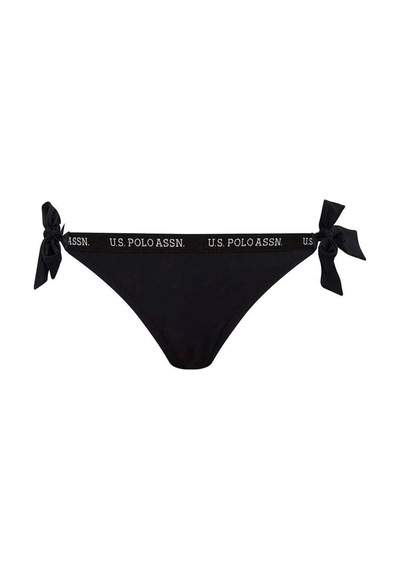 U.S. Polo Assn. Kadın Siyah Kalın Ipli Bikini Alt Siyah