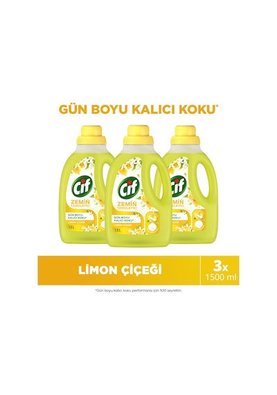 Cif Zemin Temizleyici Limon Çiçeği 3 x 1500 ML