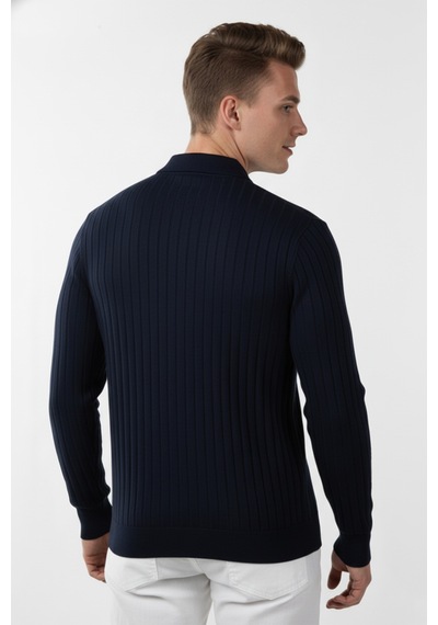 Deepsea Erkek Lacivert Slim Fit Polo Yaka Triko Kazak - Yumuşak Dokulu Esnek Ve Şık Görünüm 2605305 Lacivert Deepsea Erkek Lacivert Slim Fit Polo Yaka Triko Kazak - Yumuşak Dokulu Esnek Ve Şık Görünüm 2605305 Lacivert