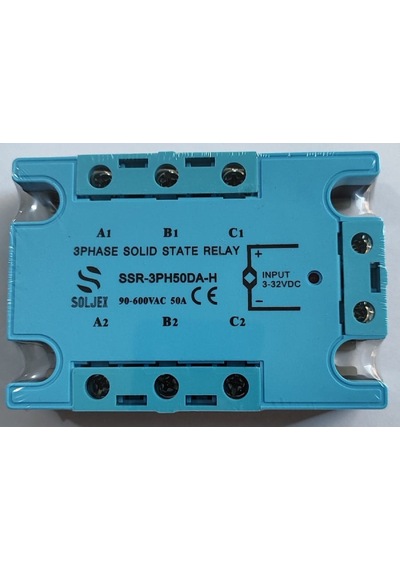 Soljex 3ph50da-h ,3-faz/480v/50a 3v..30vdc Dc-ac Ssr