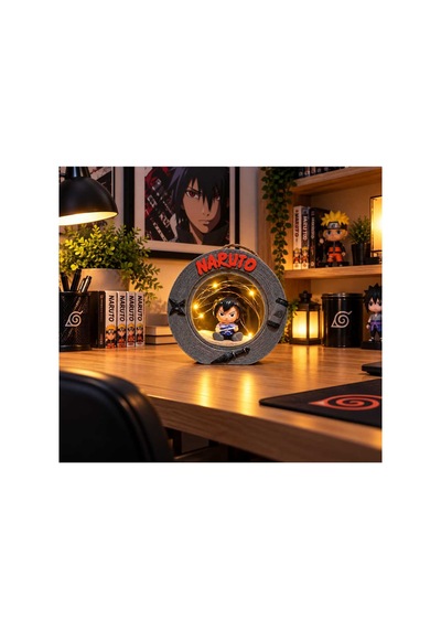 Naruto Temalı Ledışıklı Gece Lambası & Anime Masa Dekoru Siyah Siyah