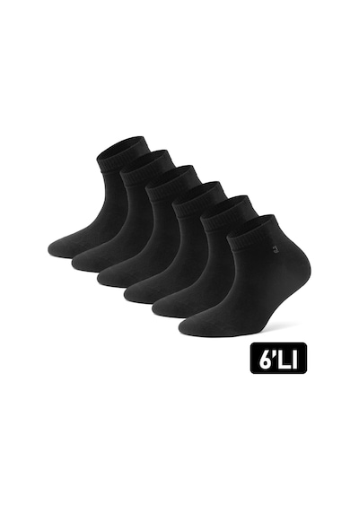 Just Inner Erkek 6 Lı Bambu Çorap Yazlık Patik Esnek Ve Konforlu 11200 Siyah