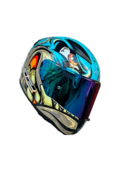 Ls2 Rapİd 2 Gökkuşağı Vizör Kask Mor Neo Mavi