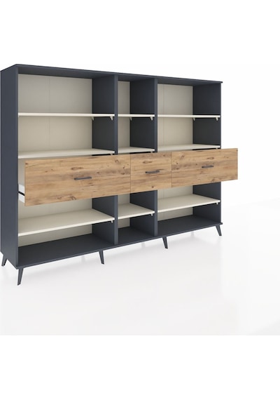 Hyperion Dolap 9 Raflı 3 Çekmeceli 220x44x163 Antrasit-aytaşı/ça Antrasit-aytaşı/çam Hyperion Dolap 9 Raflı 3 Çekmeceli 220x44x163 Antrasit-aytaşı/ça Antrasit-aytaşı/çam
