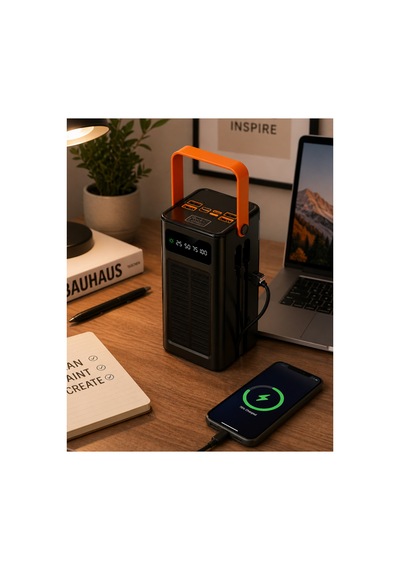 Astraltech Güneş Enerjili Hızlı Şarj Powerbank Taşınabilir Yüksek Kapasiteli 80.000 Çok Renkli