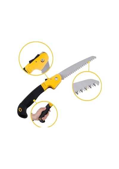 Katlanır Budama Testeresi, 18 Cm Uzunluk Ve Hızlı Kesim