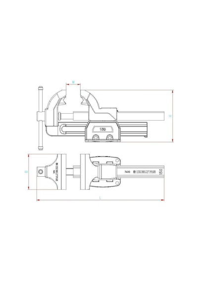 Izeltaş 7400300100 Dövme   Çelik   Mengene 100 Mm