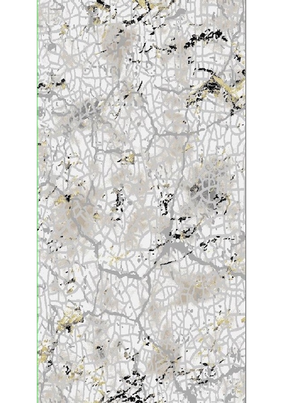Diamond Halı 25009A Model 200*280 Polip Leke Tutmaz Modern Çizgi  Gold-Siyah