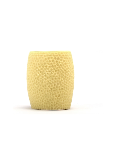 DİŞ FIRÇALIK,MACUNLUK SARI PETEK DESENLİ POLİRESİN 8X8X10CM 400ML Diğer