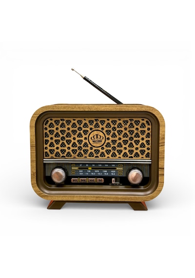 Rt-736l Nostaljik Ahşap Görünüm Radyo,bluetooth Özellikli Trend Nostalji Radyo