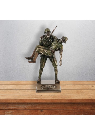 Veronese Mehmetçik Ve Anzak Askeri Bronz Renk Koleksiyon Figür 18cm