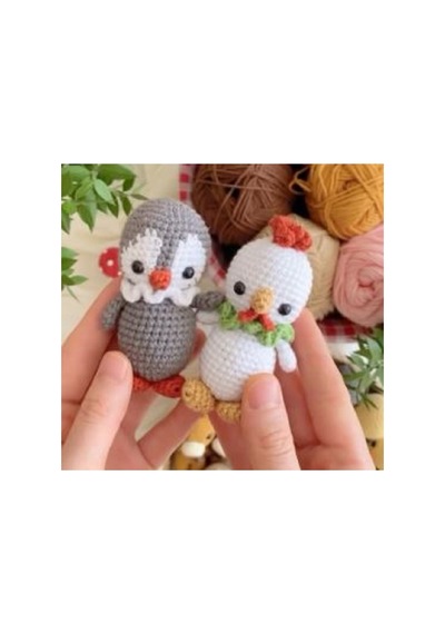 15'li Minik Amigurumi Hayvan Oyuncaklar 8cm El Örgüsüdür
