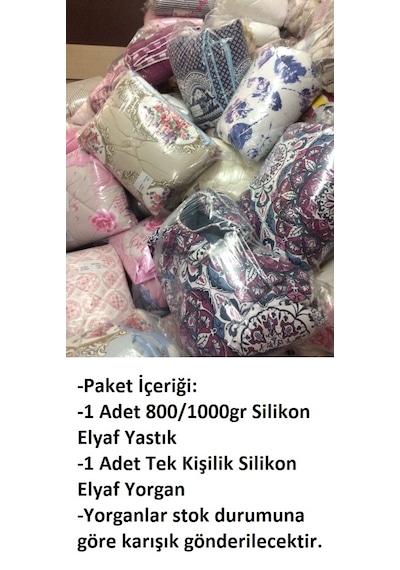 Deluxe Öğrenci Seti, Tek Kişilik Silikon Yorgan+yastık Seti