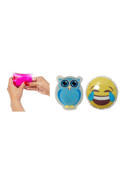 Gülen Emoji Mavi Baykuş Cep Sobası,el Isıtıcı,2 Adet Sıcak Su Tor