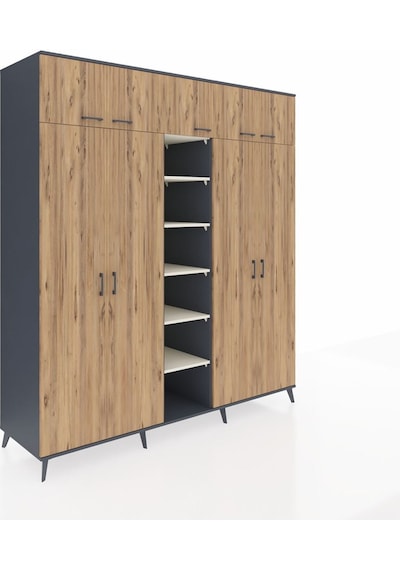Kronos Dolap 18 Raflı 9 Kapaklı 220x59x243 Antrasit-çam/aytaşı Atlas Çam/aytası Kronos Dolap 18 Raflı 9 Kapaklı 220x59x243 Antrasit-çam/aytaşı Atlas Çam/aytası