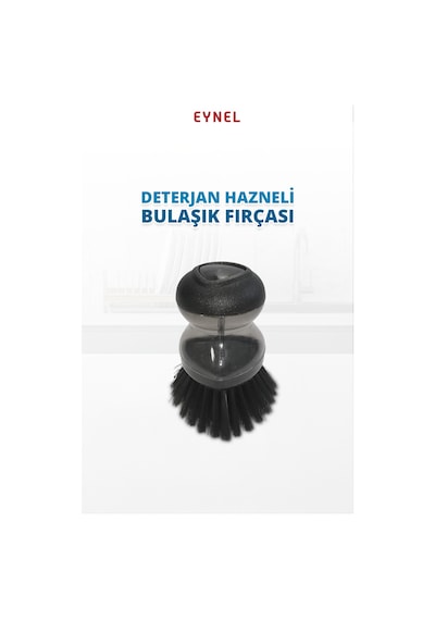 Eynel 1 Adet Deterjan Hazneli Bulaşık Fırçası, Pratik Kullanımlı Fırça Lavabo Temizleme Aparatı Çok Renkli