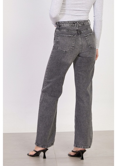 Barrels And Oıl Kadın J92 Yüksek Bel Straight Jean Pantolon - Açık Gri Açık Gri