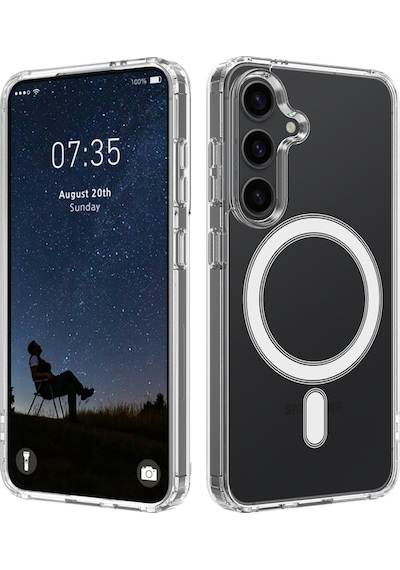 Teleplus Samsung Galaxy Uyumlu S25 Fe Kılıf Embos Magnetic Acrylic Tpu Kapak
