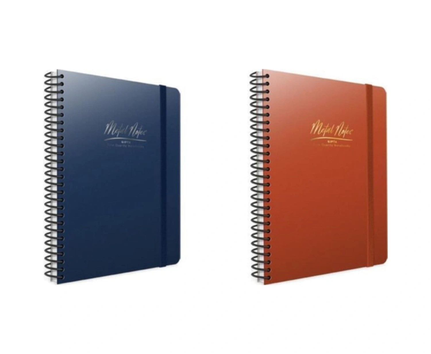 Metal Notes Spiralli Plastik Kapak 17x24 80 Yp. Çizgili Defter 2'li Karışık Renk