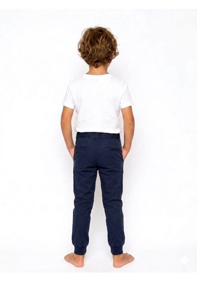 Coupon Çocuk Gabardin Pantolon / Garni Paça - Mevsimlik Lacivert