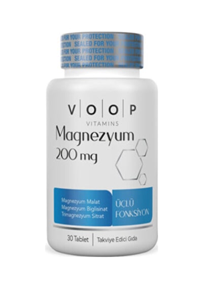 4 Adet Voop Magnezyum İçeren Tablet Takviye Edici Gıda 30 Kapsül