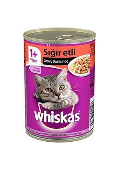 Gravy Soslu Sığır Etli Yetişkin Kedi Konservesi 6 Adet 400 Gr