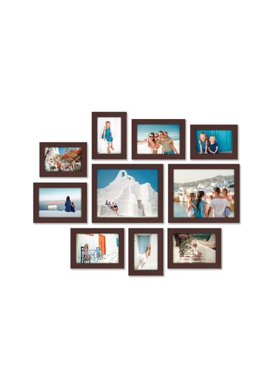 10 Parça Maun Galerisi Duvar Resim Çerçevesi Seti 8x10, 5x7, Ve 4x6. Kırılmaya Dayanıklı Cam. Duvar Veya Masa İç