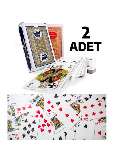 101 65 2 Adet İskambil Pişti Oyun Kağıdı Briç Batak 52 Oyun Kağıdı İskambil Kartı