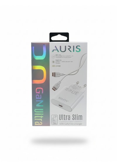Auris Ars-ch60 30w Ultra Slim Gan Hızlı Şarj Adaptörü + Type-c Kablo 30w Slim Adaptör + 1m Kablo Auris Ars-ch60 30w Ultra Slim Gan Hızlı Şarj Adaptörü + Type-c Kablo 30w Slim Adaptör + 1m Kablo